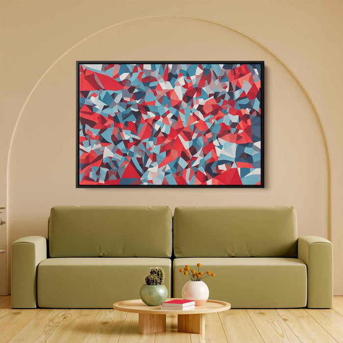Red Cubism Rectangles #113 - Kanvah