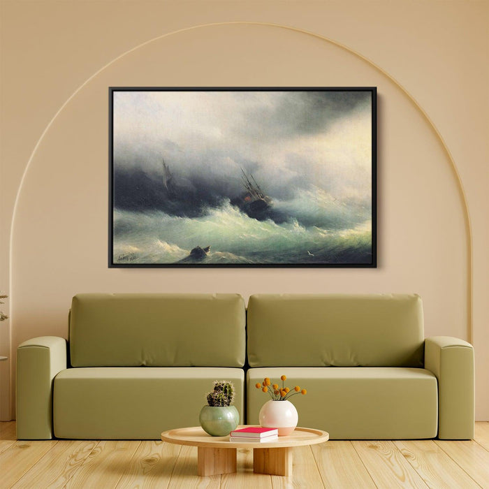 Ships in a Storm by Ivan Aivazovsky - Canvas Artwork