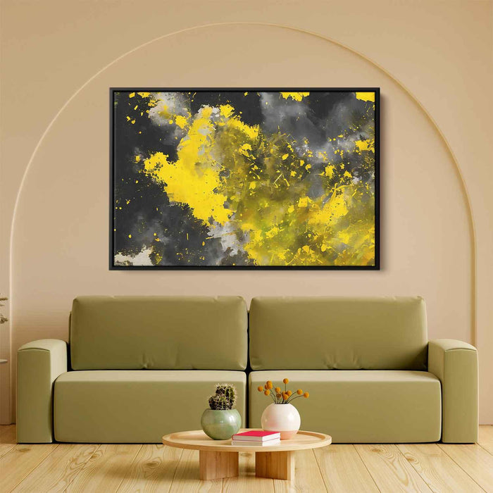 Yellow Abstract Splatter #115 - Kanvah