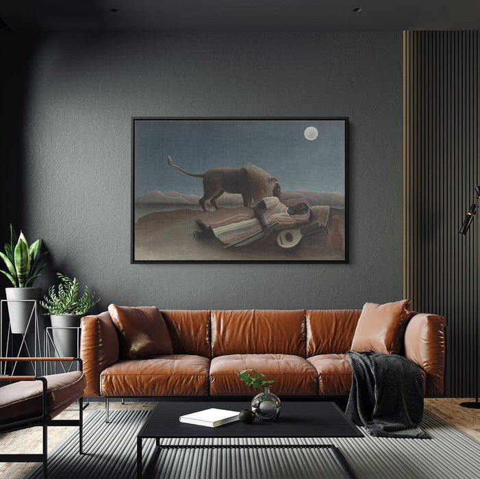 The Sleeping Gypsy by Henri Rousseau - Canvas Artwork