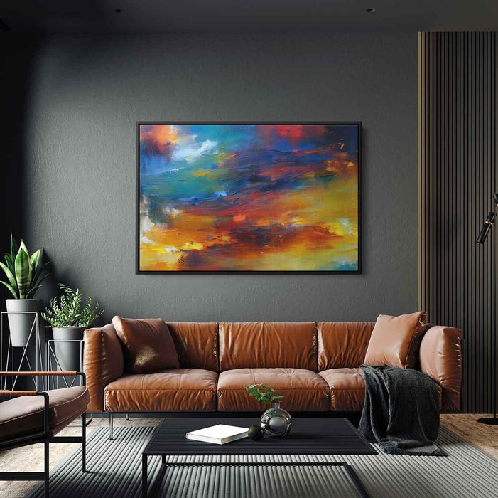 Orange Abstract Print #131 - Kanvah