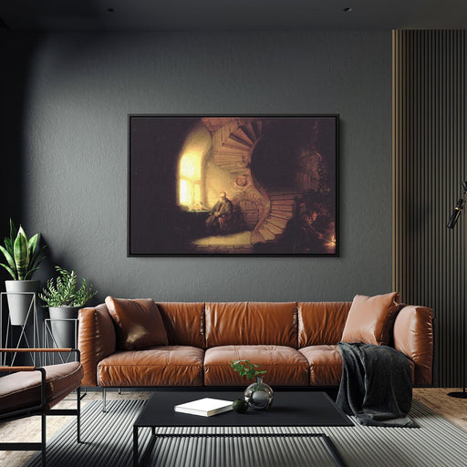 Philosopher in Meditation by Rembrandt - Canvas Artwork