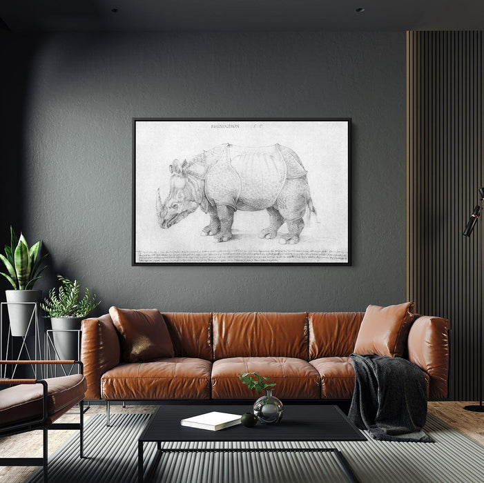 Rhinoceros by Albrecht Durer - Canvas Artwork