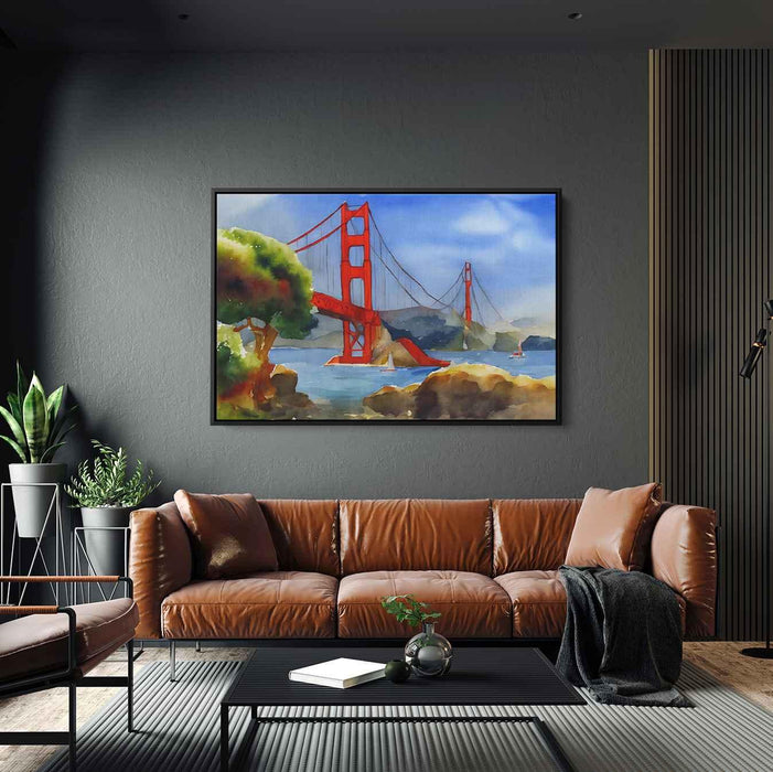 Watercolor Golden Gate Bridge #130 - Kanvah