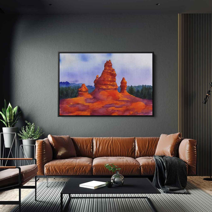 Watercolor Hoodoo formations #102 - Kanvah