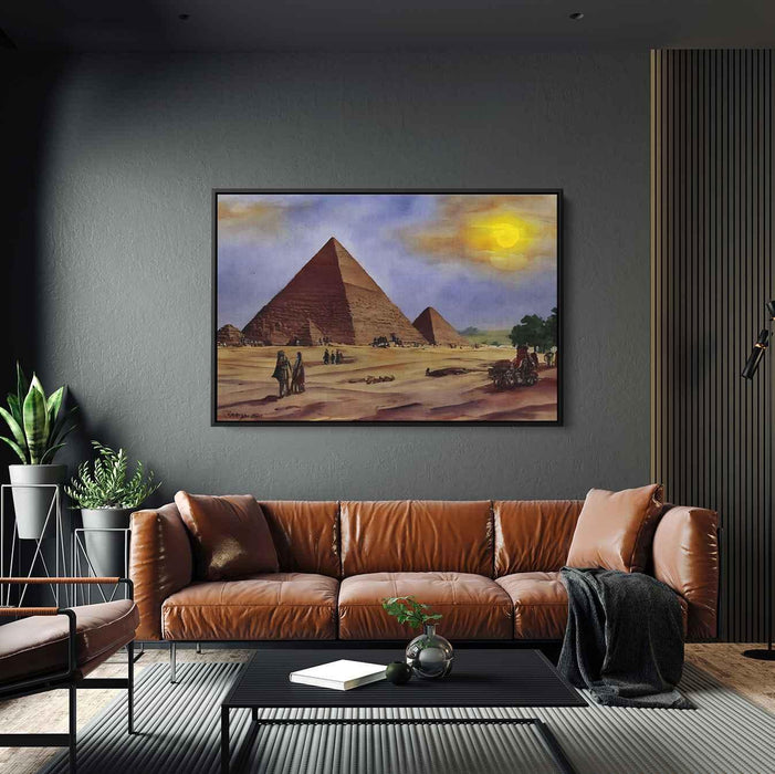 Watercolor Pyramids of Giza #102 - Kanvah