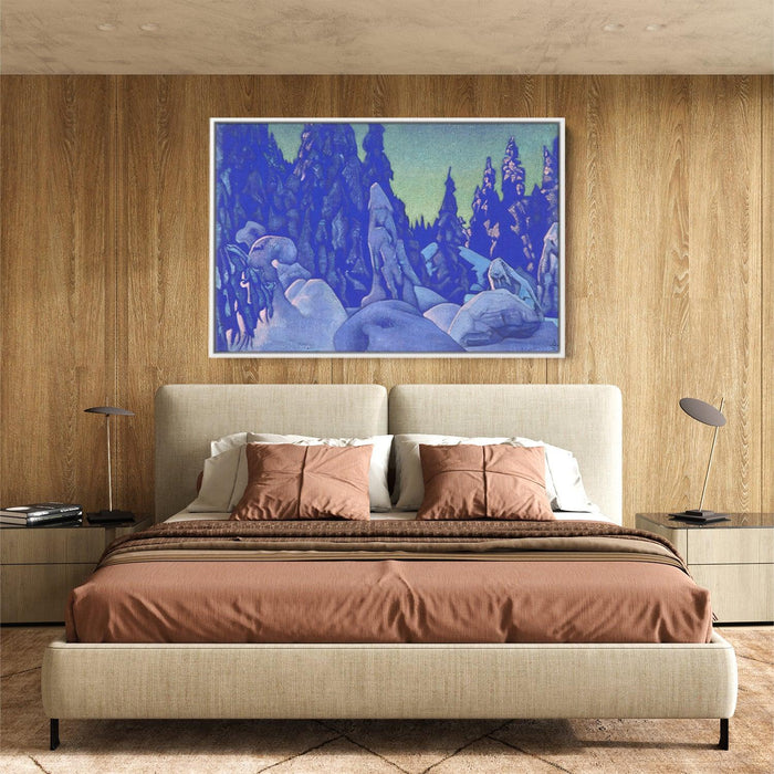 Guardians of the snow by Nicholas Roerich - Canvas Artwork