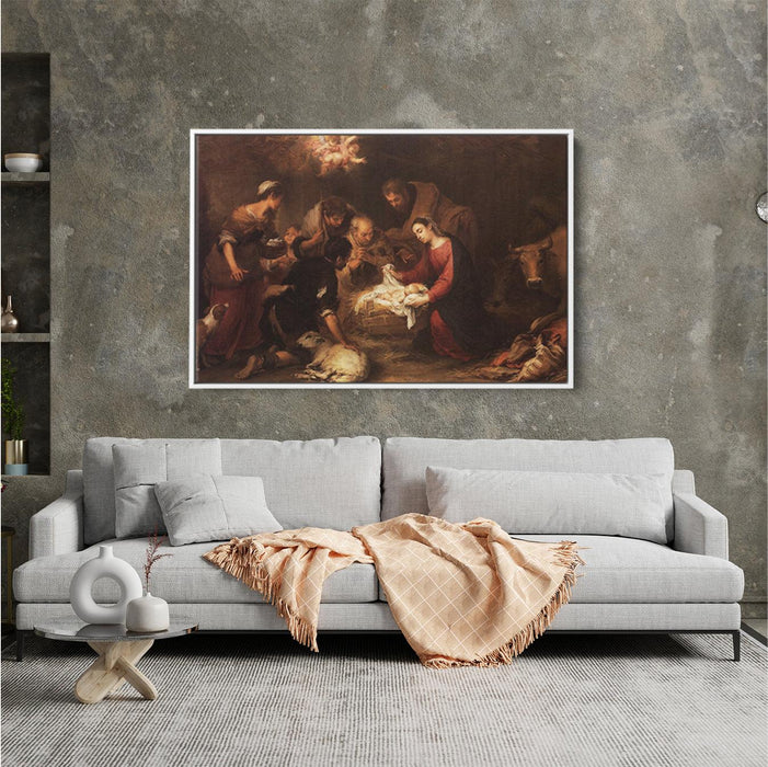 Adoration of the Shepherds by Bartolome Esteban Murillo - Canvas Artwork