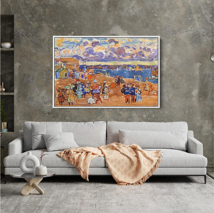 Beach at St. Malo by Maurice Prendergast - Canvas Artwork