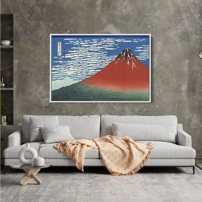 Fuji, Mountains in clear Weather (Red Fuji) by Katsushika Hokusai - Canvas Artwork