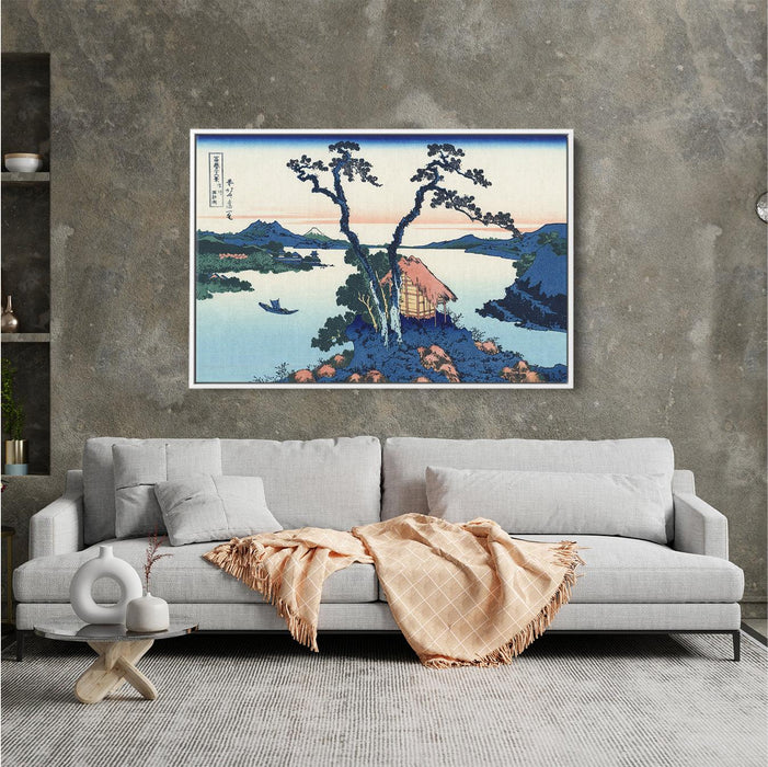 Lake Suwa in the Shinano province by Katsushika Hokusai - Canvas Artwork