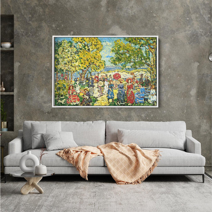 Landscape with Figures by Maurice Prendergast - Canvas Artwork