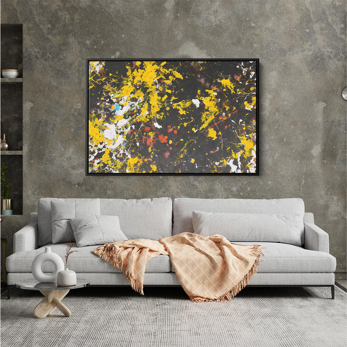 Yellow Abstract Splatter #122 - Kanvah