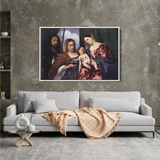 Madonna and Child with Sts Dorothy and George by Titian - Canvas Artwork