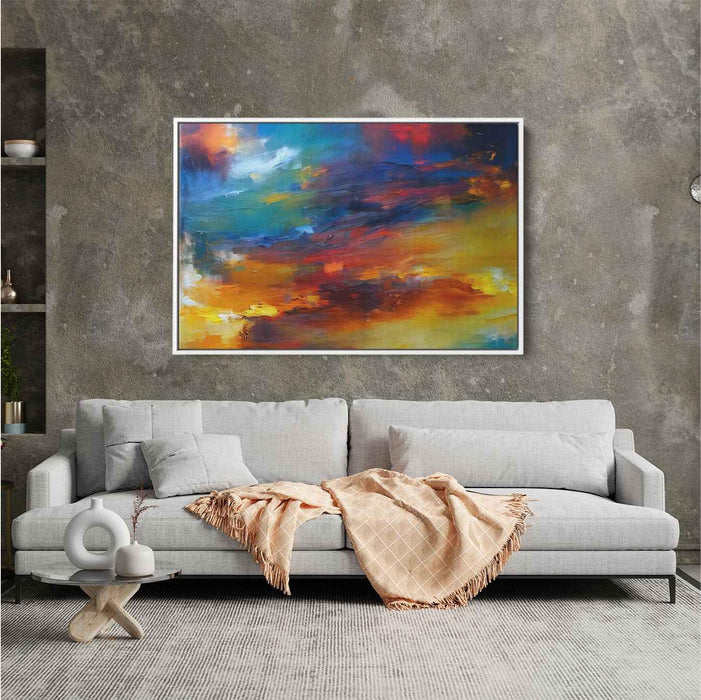 Orange Abstract Print #131 - Kanvah