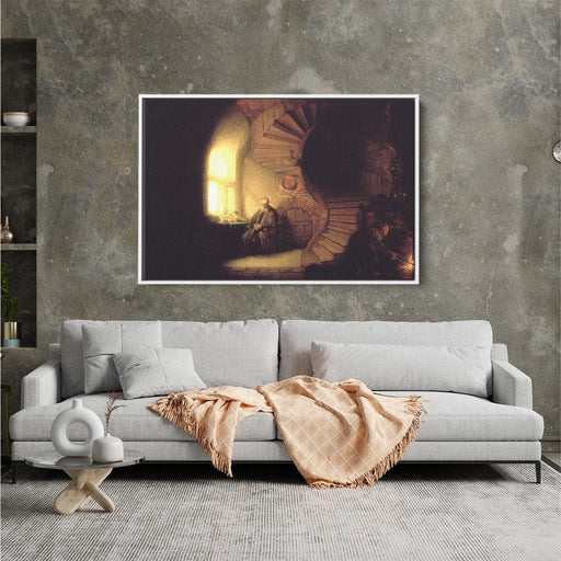 Philosopher in Meditation by Rembrandt - Canvas Artwork