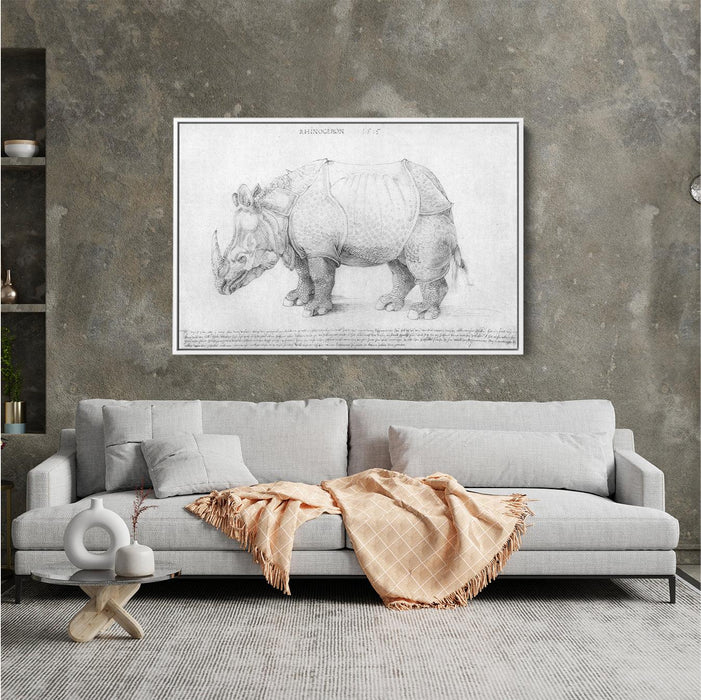 Rhinoceros by Albrecht Durer - Canvas Artwork
