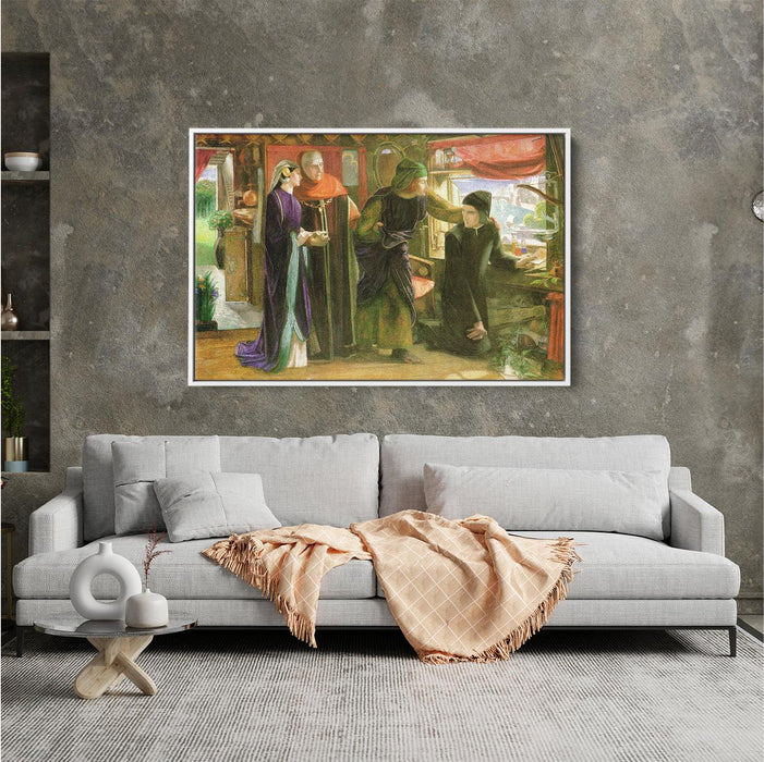 The First Anniversary of the Death of Beatrice by Dante Gabriel Rossetti - Canvas Artwork