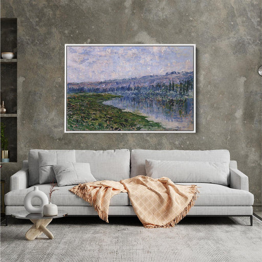The Seine and the Chaantemesle Hills by Claude Monet - Canvas Artwork