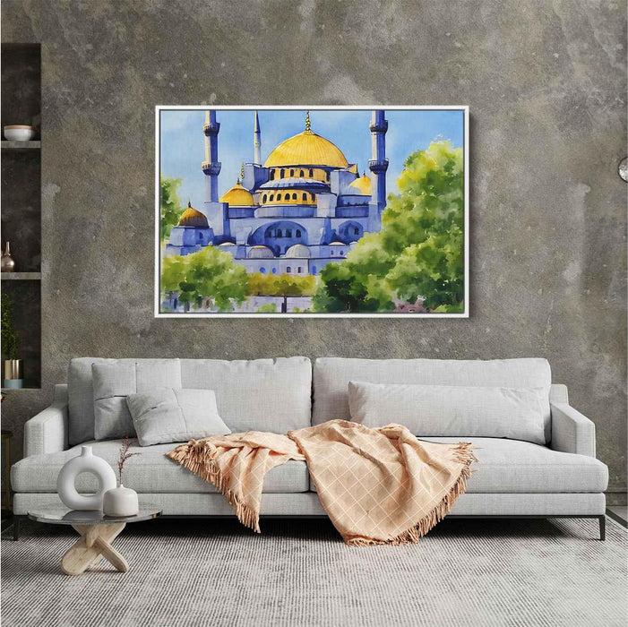 Watercolor Blue Mosque #132 - Kanvah