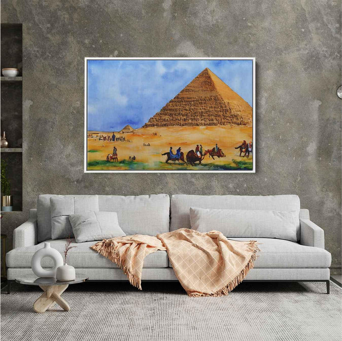 Watercolor Pyramids of Giza #101 - Kanvah