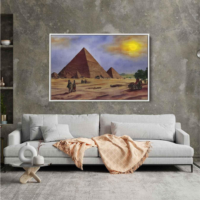 Watercolor Pyramids of Giza #102 - Kanvah