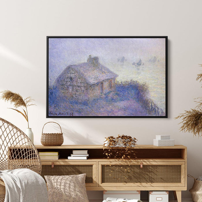 Customs House at Varengeville in the Fog by Claude Monet - Canvas Artwork