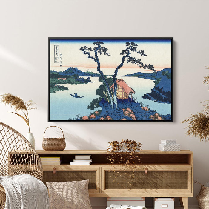 Lake Suwa in the Shinano province by Katsushika Hokusai - Canvas Artwork