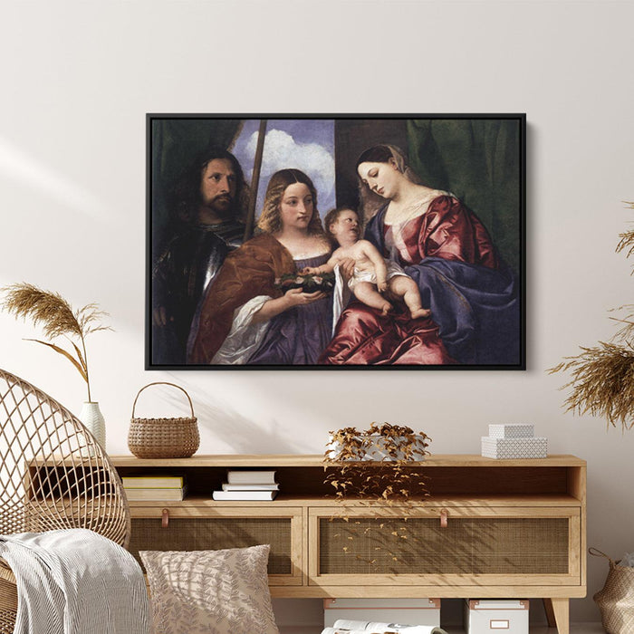 Madonna and Child with Sts Dorothy and George by Titian - Canvas Artwork