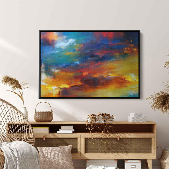 Orange Abstract Print #131 - Kanvah