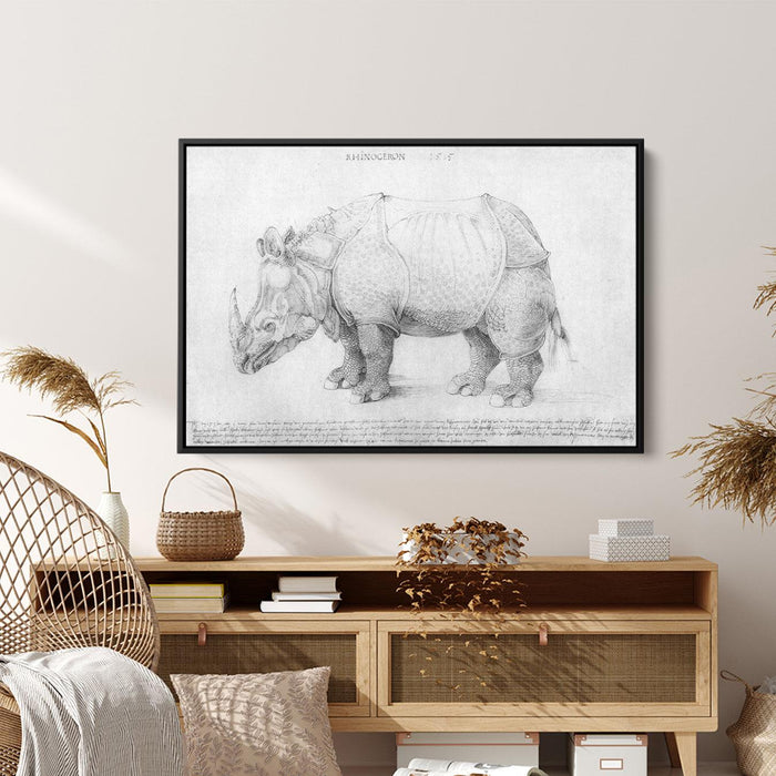 Rhinoceros by Albrecht Durer - Canvas Artwork
