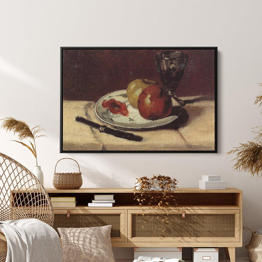 Still Life Apples and a Glass by Paul Cezanne - Canvas Artwork