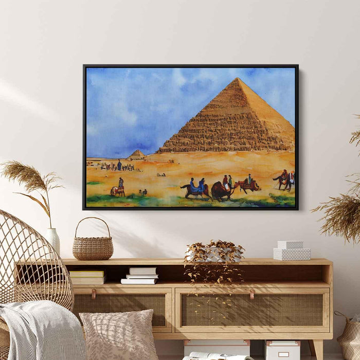 Watercolor Pyramids of Giza #101 - Kanvah