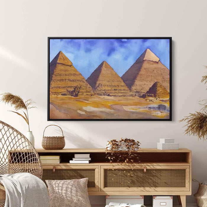 Watercolor Pyramids of Giza #130 - Kanvah