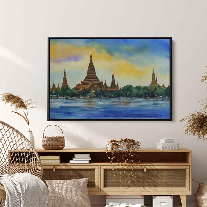 Watercolor Shwedagon Pagoda #102 - Kanvah