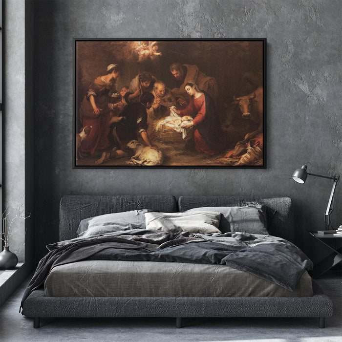 Adoration of the Shepherds by Bartolome Esteban Murillo - Canvas Artwork