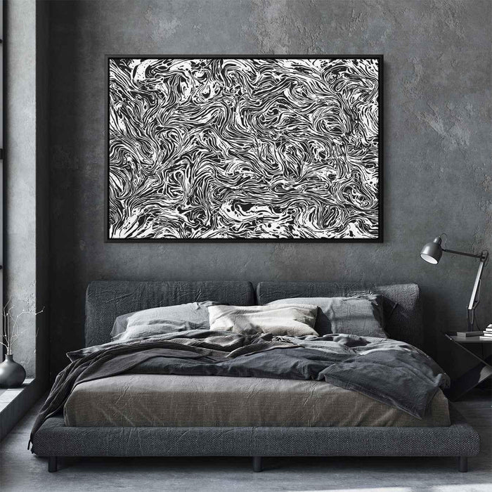 Black and White Abstract Splatter #132 - Kanvah