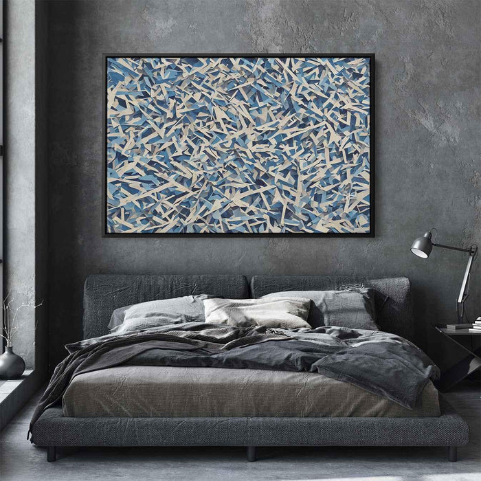 Blue Cubism Rectangles #131 - Kanvah