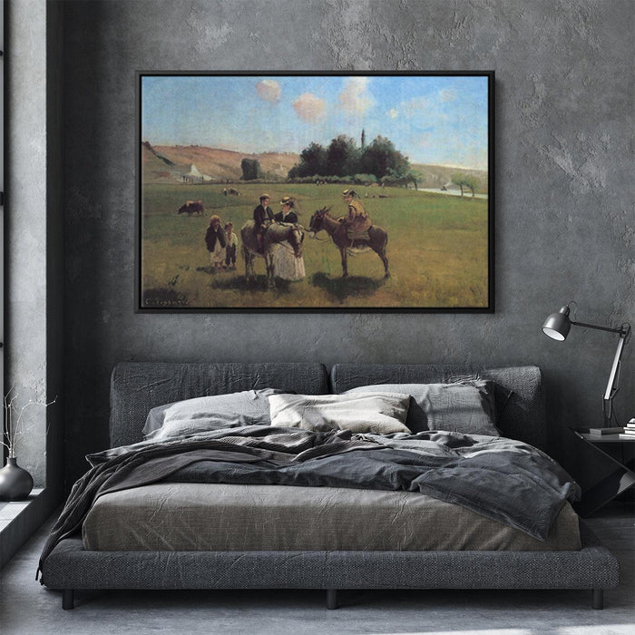 Donkey Ride at La Roche-Guyon by Camille Pissarro - Canvas Artwork
