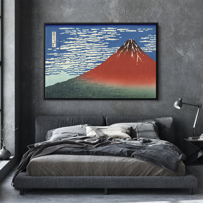 Fuji, Mountains in clear Weather (Red Fuji) by Katsushika Hokusai - Canvas Artwork