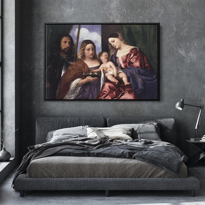 Madonna and Child with Sts Dorothy and George by Titian - Canvas Artwork