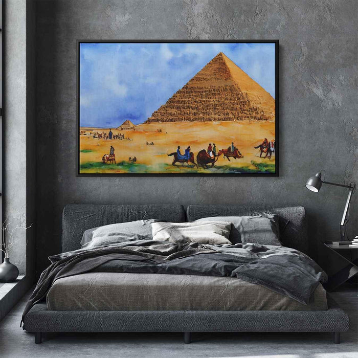 Watercolor Pyramids of Giza #101 - Kanvah