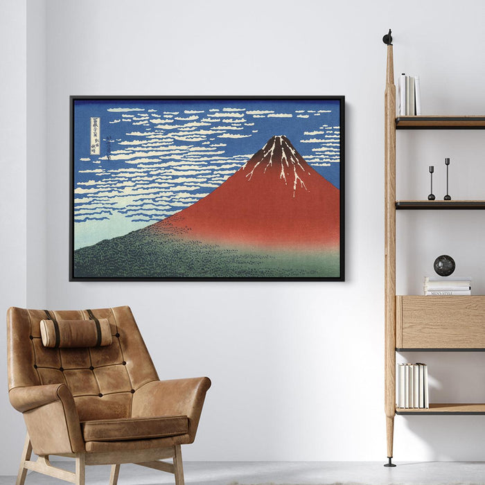 Fuji, Mountains in clear Weather (Red Fuji) by Katsushika Hokusai - Canvas Artwork