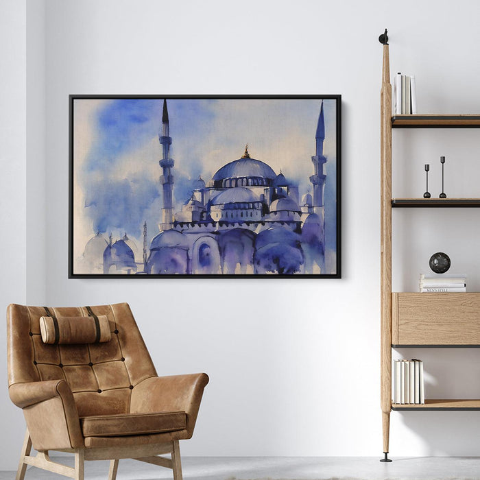 Watercolor Blue Mosque #122 - Kanvah