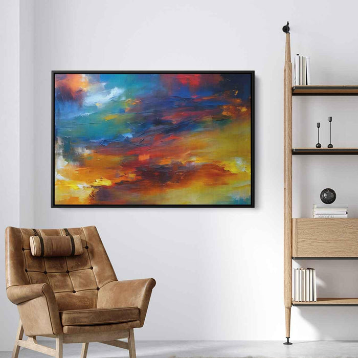 Orange Abstract Print #131 - Kanvah