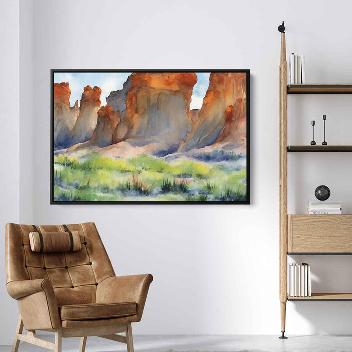 Watercolor Hoodoo formations #132 - Kanvah