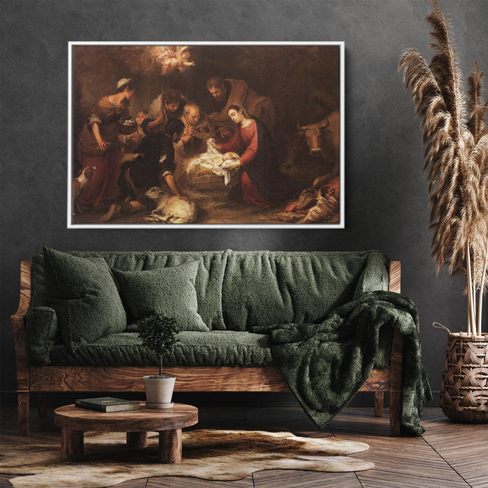 Adoration of the Shepherds by Bartolome Esteban Murillo - Canvas Artwork