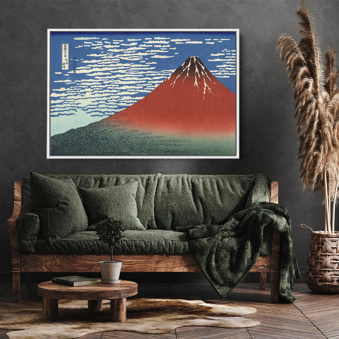 Fuji, Mountains in clear Weather (Red Fuji) by Katsushika Hokusai - Canvas Artwork