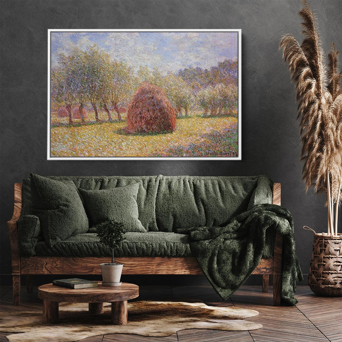 Haystacks at Giverny by Claude Monet - Canvas Artwork