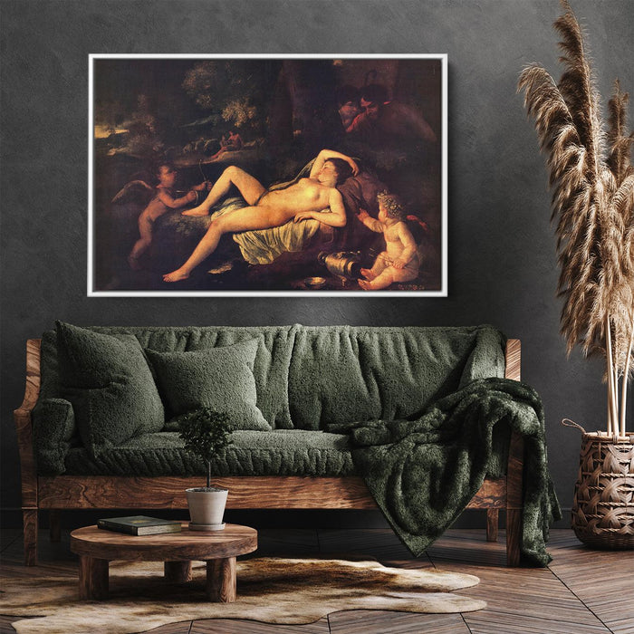 Sleeping Venus and Cupid by Nicolas Poussin - Canvas Artwork